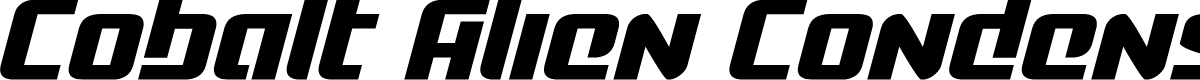 Cobalt Alien Condensed Italic