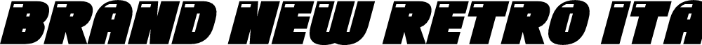 Brand New Retro Italic