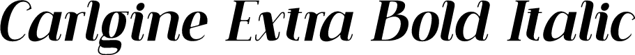 Carlgine Extra Bold Italic