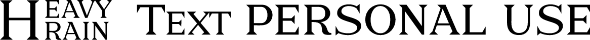 Heavy Rain Text PERSONAL USE