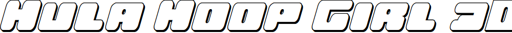 Hula Hoop Girl 3D Italic