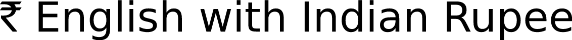 English with Indian Rupee