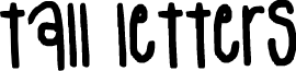 tall letters