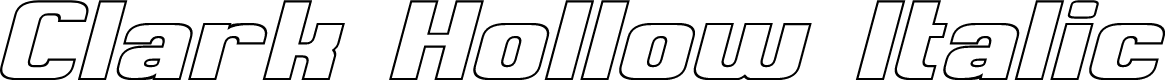 Clark Hollow Italic
