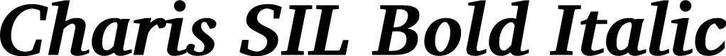 Charis SIL Bold Italic