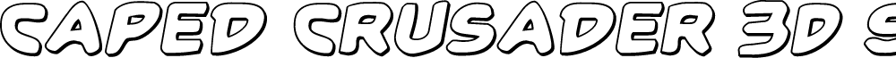 Caped Crusader 3D Semi-Italic