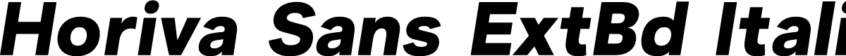 Horiva Sans Demo ExtBd Ita