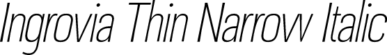 Ingrovia Thin Narrow Italic