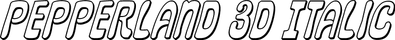 Pepperland 3D Italic