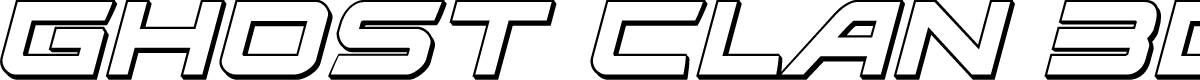 Ghost Clan 3D Italic