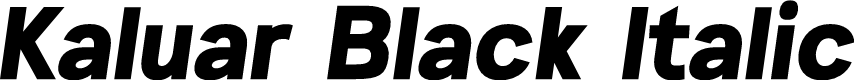 Kaluar Demo Black Italic