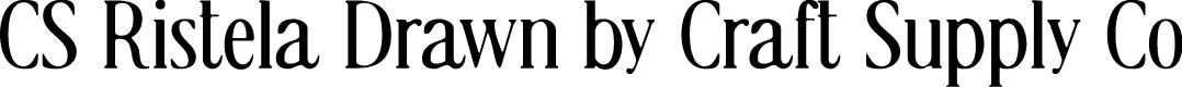 CSRistelaDrawn-Regular Demo