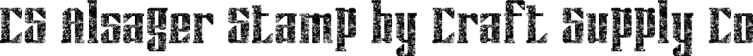 CSAlsagerStamp-Regular Demo