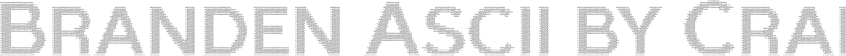 Branden Ascii Regular Demo