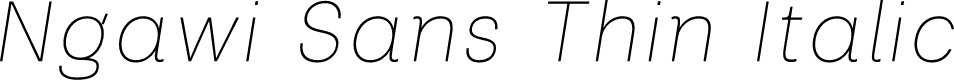 Ngawi Demo Thin Italic