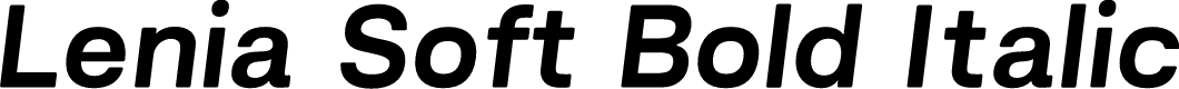 Lenia Soft Demo Bold Italic
