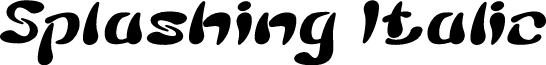 Splashing Italic