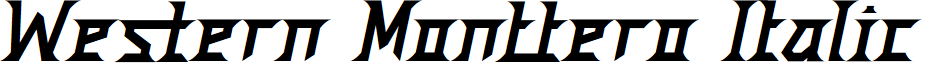 Western Monttero Italic