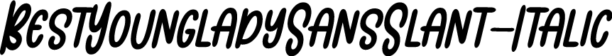 BestYoungladySansSlant-Italic