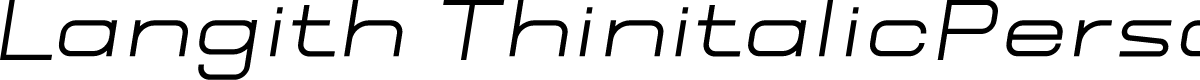 Langith ThinitalicPersonal
