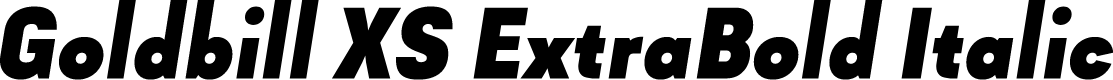 Goldbill XS ExtraBold Italic