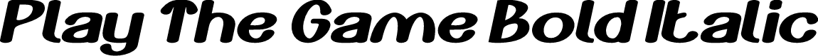 Play The Game Bold Italic
