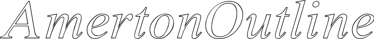 Amerton Outline Italic