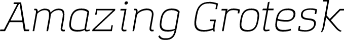 Amazing Grotesk Light Italic