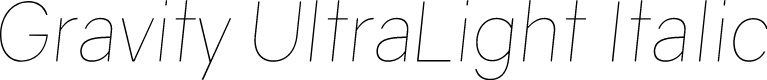 Gravity UltraLight Italic