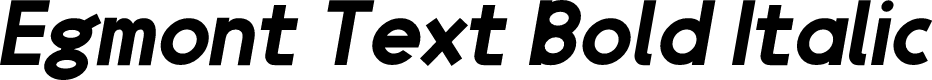 Egmont Text Bold Italic