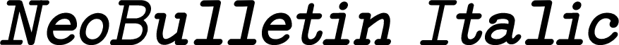 NeoBulletin Italic