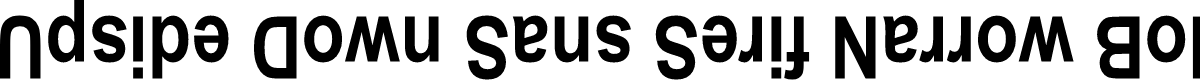 Upside Down Sans Serif Narrow Bold 