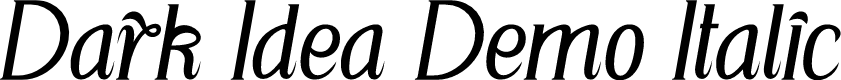 Dark Idea Demo Italic