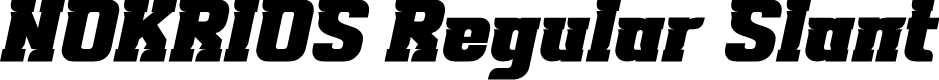 NOKRIOS Regular Slant