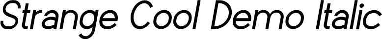 Strange Cool Demo Italic
