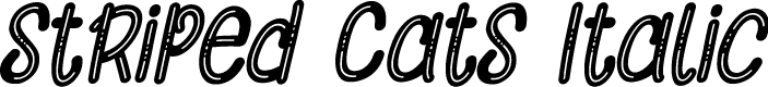 Striped Cats Italic PERSONAL Italic
