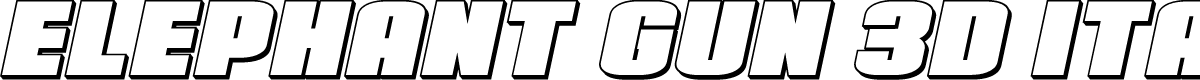 Elephant Gun 3D Italic