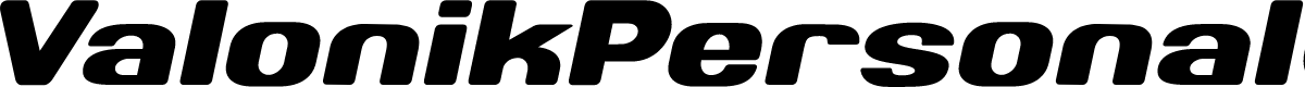 ValonikPersonalUse-BoldSlant