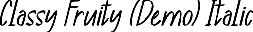 Classy Fruity (Demo) Italic