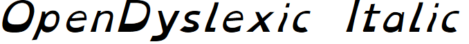 OpenDyslexic Italic