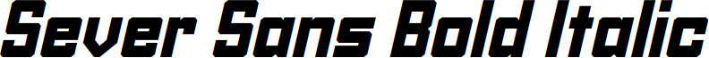 Sever Sans Bold Italic