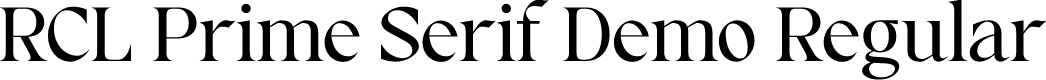 RCL Prime Serif Demo Regular