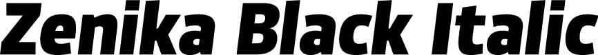 Zenika Black Italic