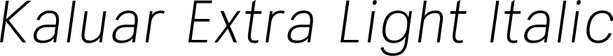 Kaluar Demo Extra Light Italic