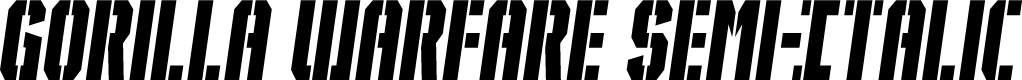 Gorilla Warfare Semi-Italic