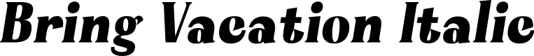Bring Vacation Demo Italic