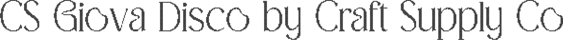 CSGiovaDisco-Regular Demo