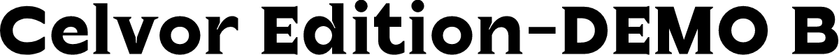 Celvor Edition-DEMO Bold