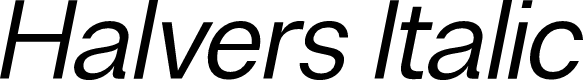Halvers Italic