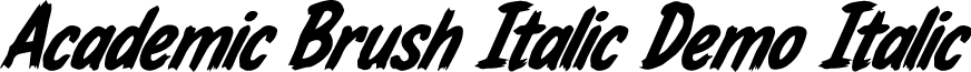 Academic Brush Italic Demo Italic